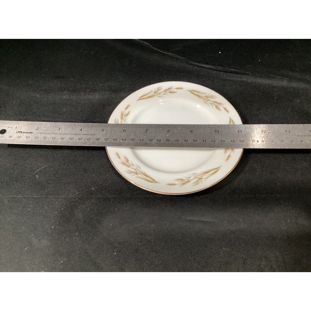 Kyoto Gold Wheat Bread Plates  6 1/4" Japan Set of 4